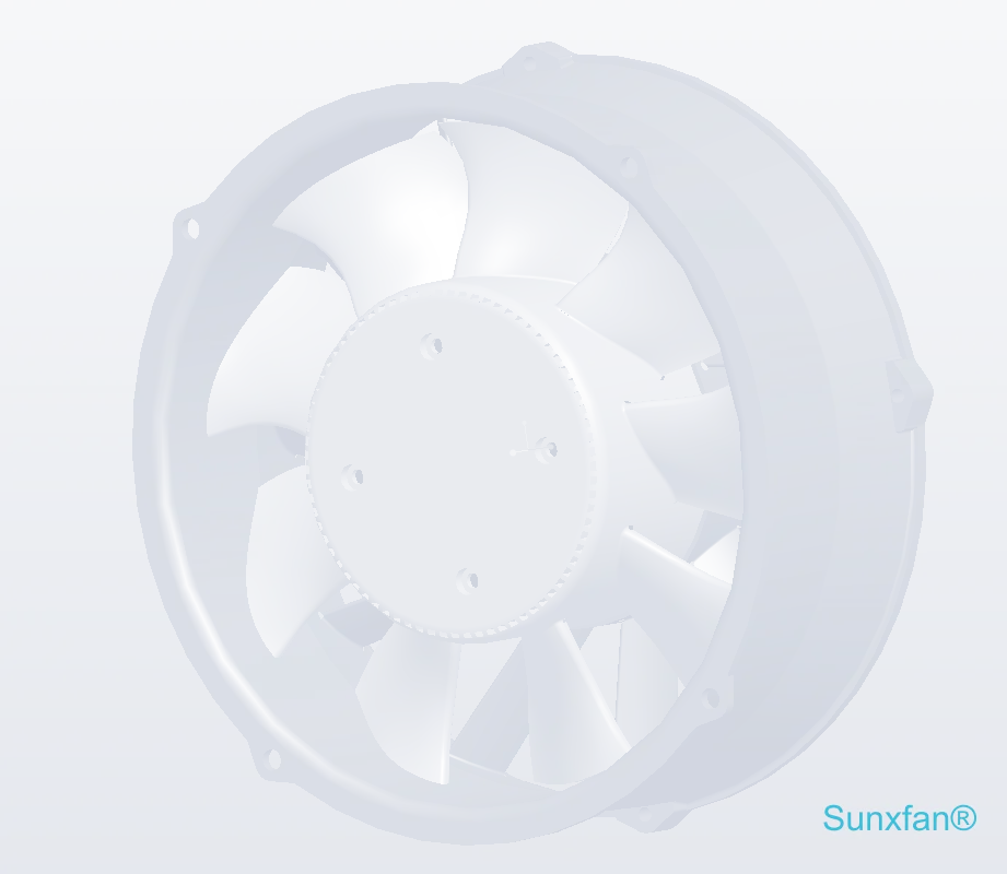 DC200 轴流风机 — 1950 m³/h — 外形尺寸