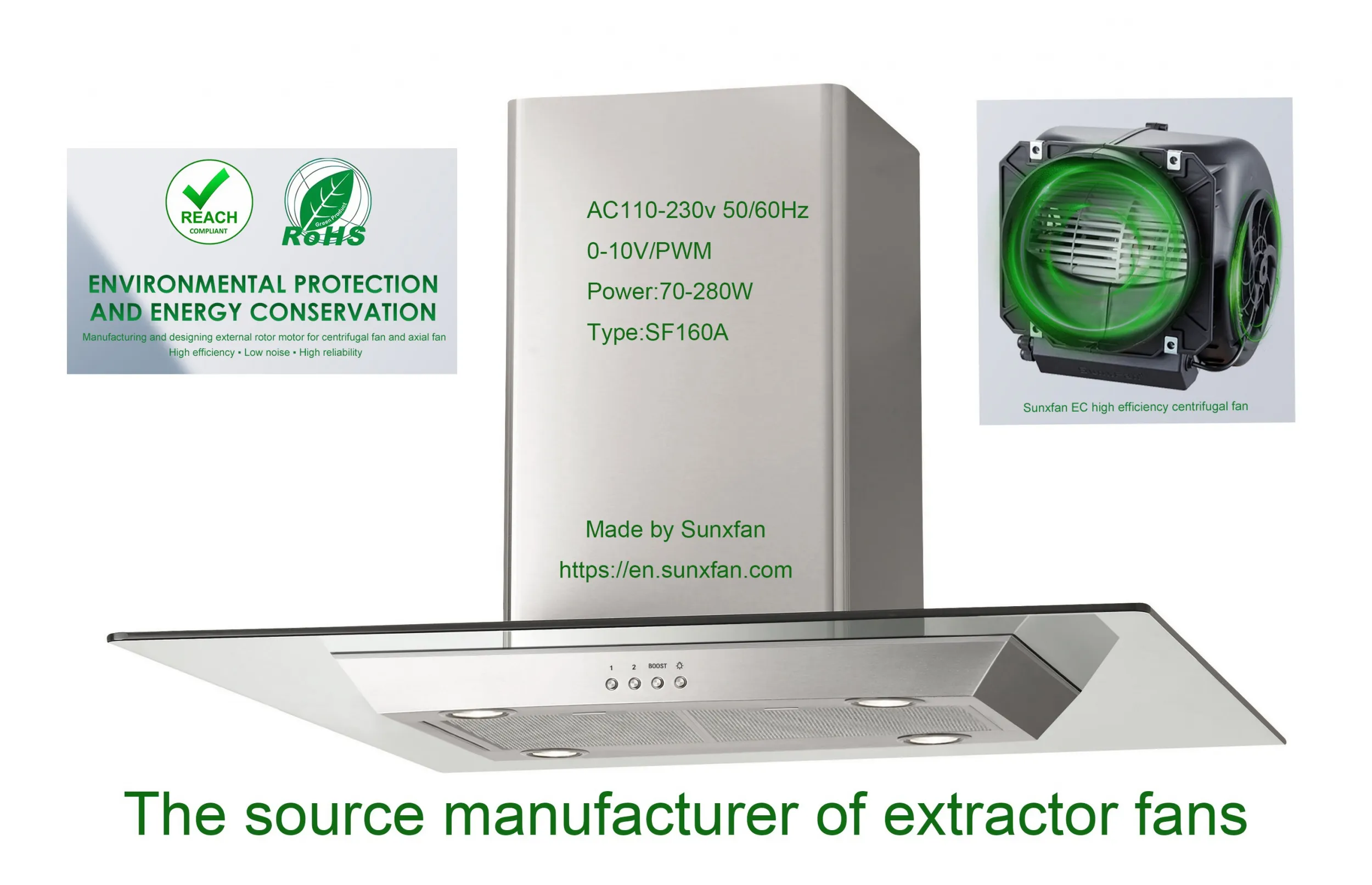 Kitchen Extractor Fan: SF160D-E092B3 Seriers Kitchen Extractor Fan: SF160D-E092B3 Seriers