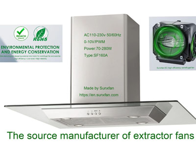 高端烟机工程师的首选SF160D-E092B3-02双进风EC离心风机